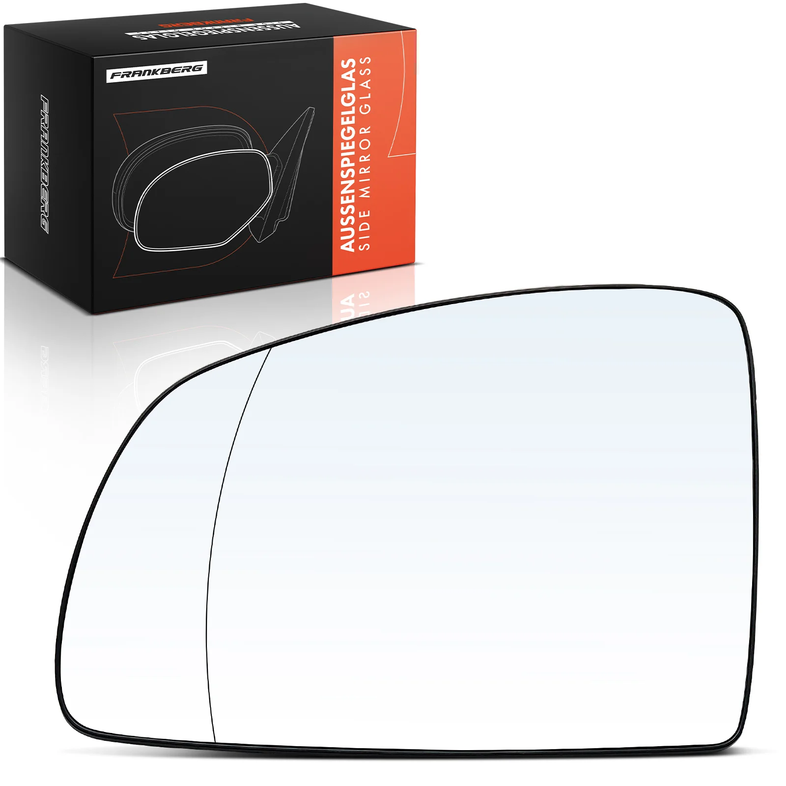 Frankberg 1x spiegelglas, buitenspiegel, linkerzijde, voor VW Polo 6C1, 6R1, UP! 121 122 123 BL1 BL2 BL3 Skoda Citigo Seat 6R0857521A