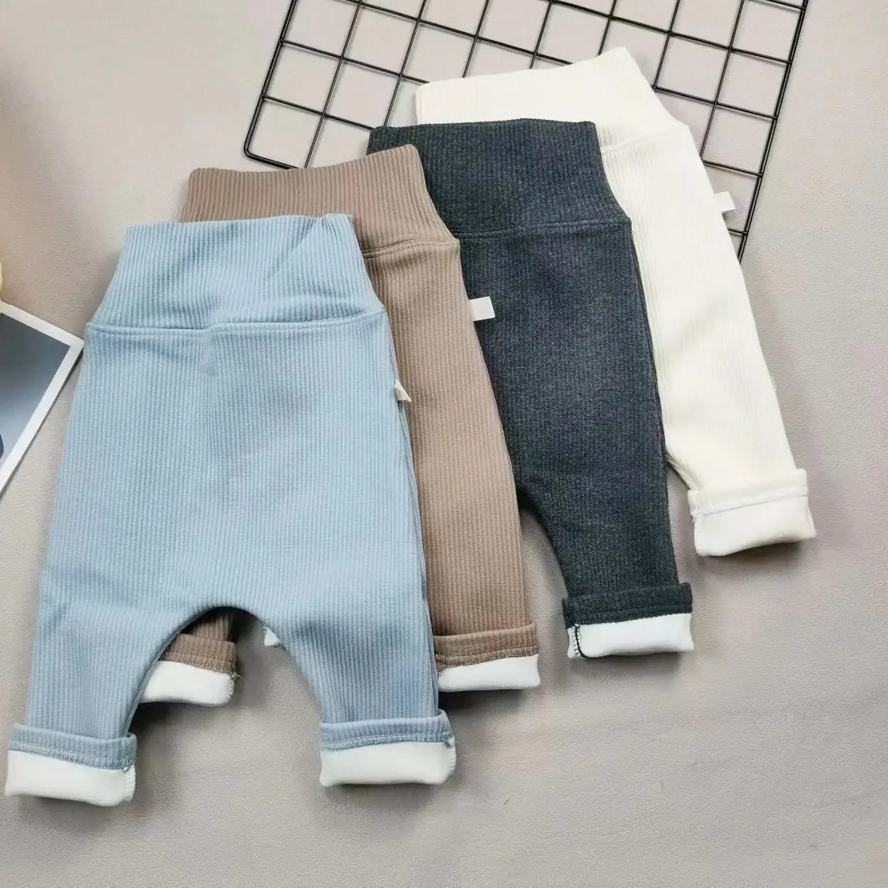 

0-3Y Baby Winter Underpants Korean Edition Baby Autumn Winter Clothing Girl High Waist Plush Boys' Warm Underpants