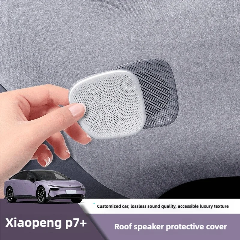 

For Xpeng P7+ 2022-25 Roof Top Horn Sound Audio Frame Cover Trim Stainless Steel Car Mesh Enclosure Speakers Accessories