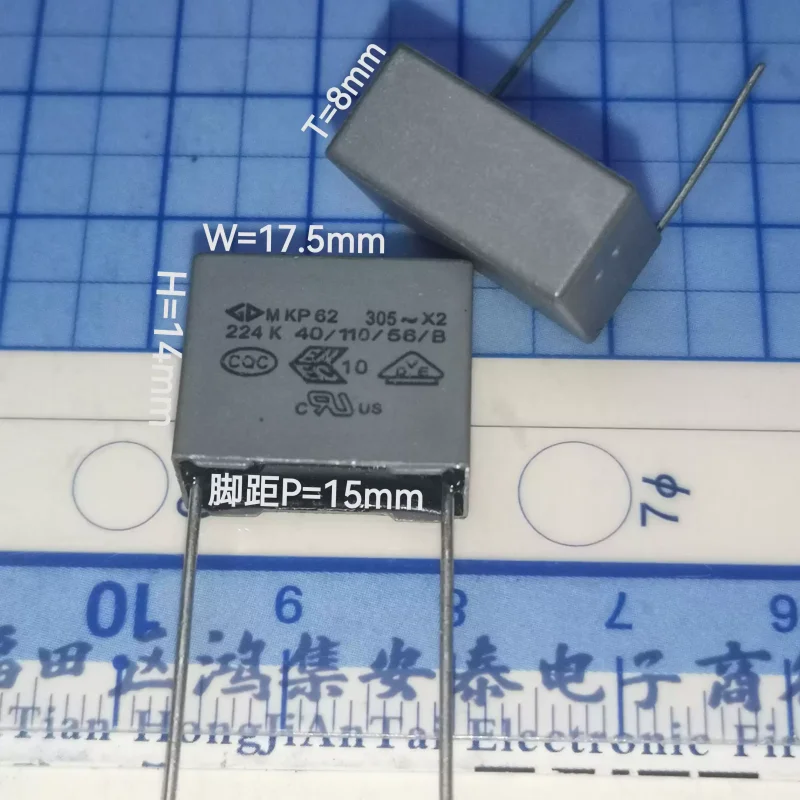 10-100pcs MKP62 224K 305V X2 P15mm 0.22uf 224 C42Q2224K60 Farad safety capacitor