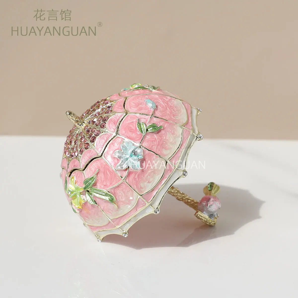 

Guofeng enamel ornament jewelry small storage box umbrella creative home stud earrings ring box birthday gift