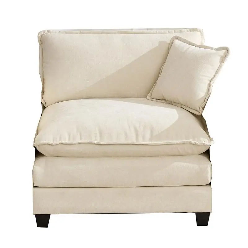 One-Seat Modern Sectional Couch, No Armrests, Ideal for Living Room, Bedroom & Apartment, Comfy Double-Layer Upholstered Seat