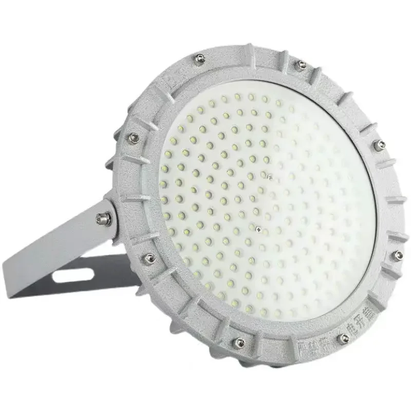 Led Explosion-proof Round Light Tunnel Gas Station Flood Light 50W Industrial Plant Flameproof Floodlight