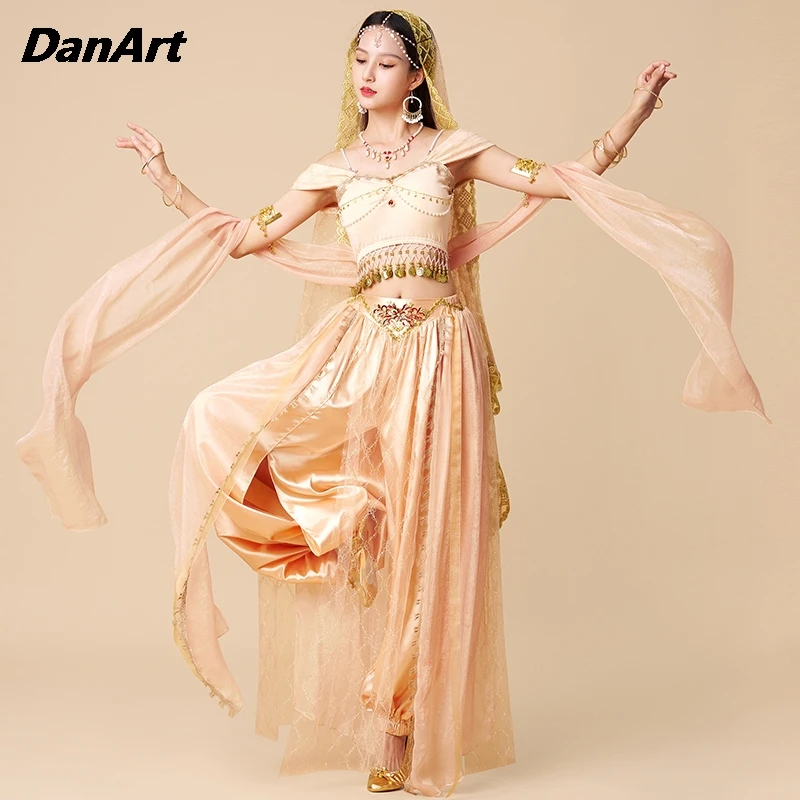 New China Dunhuang Feitian Dance Costume Set Women Western Regions Princess  Ancient Clothing Indian Desert Performance Costume