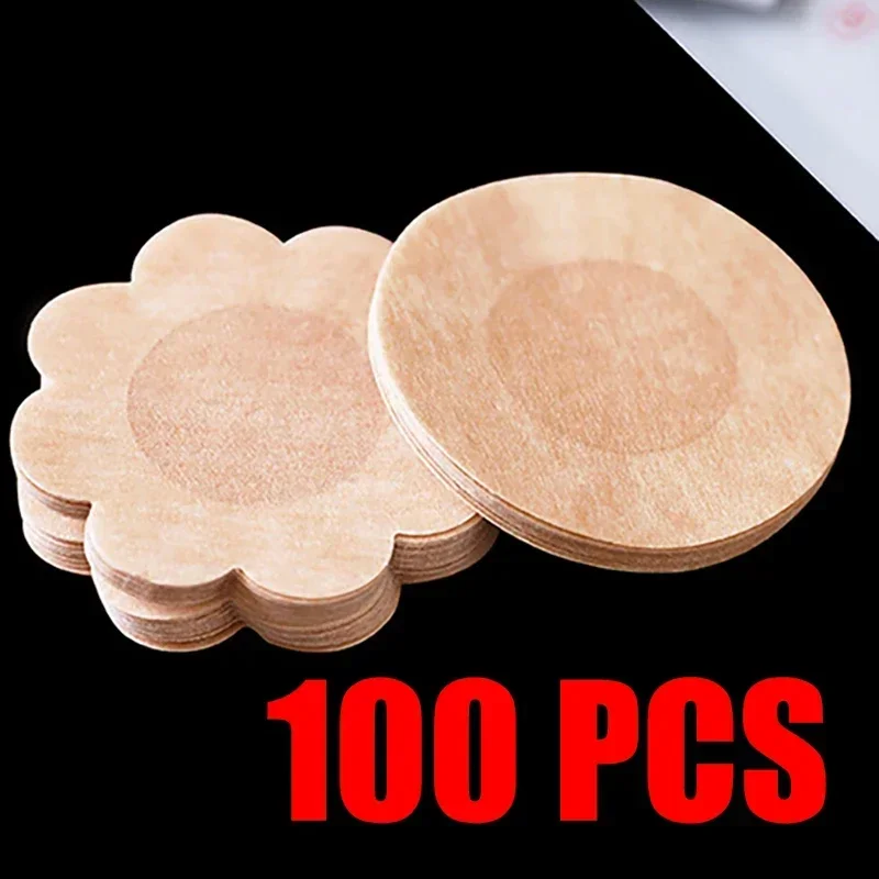 100 pcs Soft Nipple Covers Disposable Breast Petals Flower Sexy Stick On Bra Pad Pasties Lingerie For Women Intimates No marks