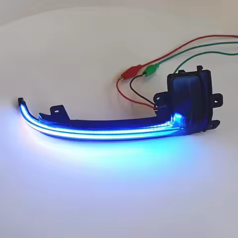 Yellow-Blue Dynamic LED Turn Signal Blinker for Audi A4 A5 B8 2008 Q3 A6 4F C6 S6 SQ3 A3 8P A8 D3 8K Side Mirror Light arrow