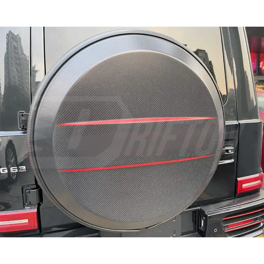 MSY Style Dry Carbon Fiber Wheel Spare Tire Cover for Mercedes Benz G-Class W464 G500 AMG G63