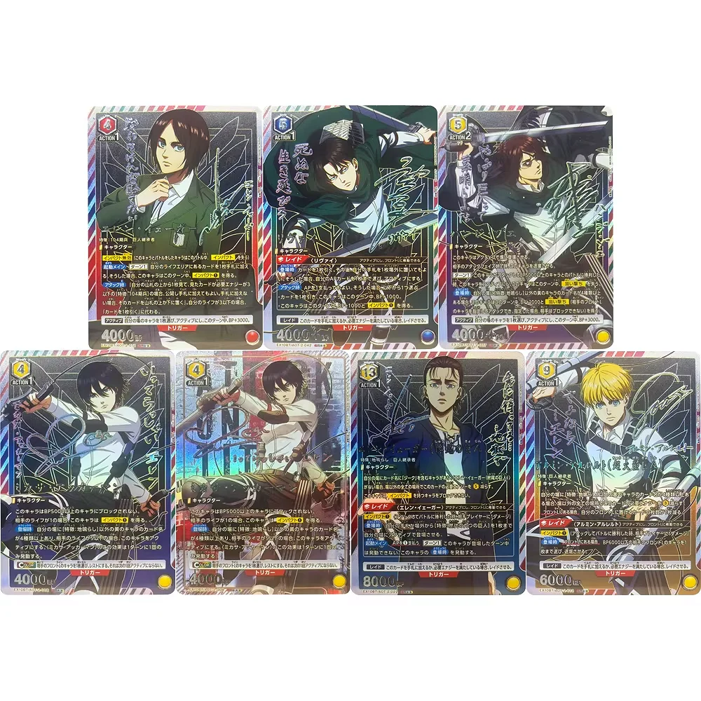 

Коллекционные карты «Зроби сам» UNION ARENA «Атака Титанов» Эрен Йегер JPN, высокое качество, самодельная игра, аниме-карты, подарочная игрушка