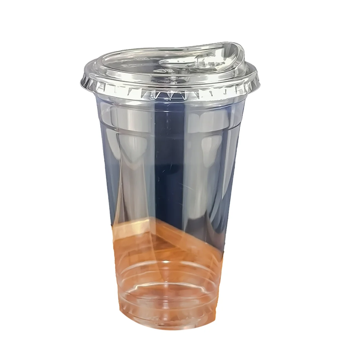 16 Oz Plastic Cup with Direct Drinking Lid Clear Disposable Cup Tasting