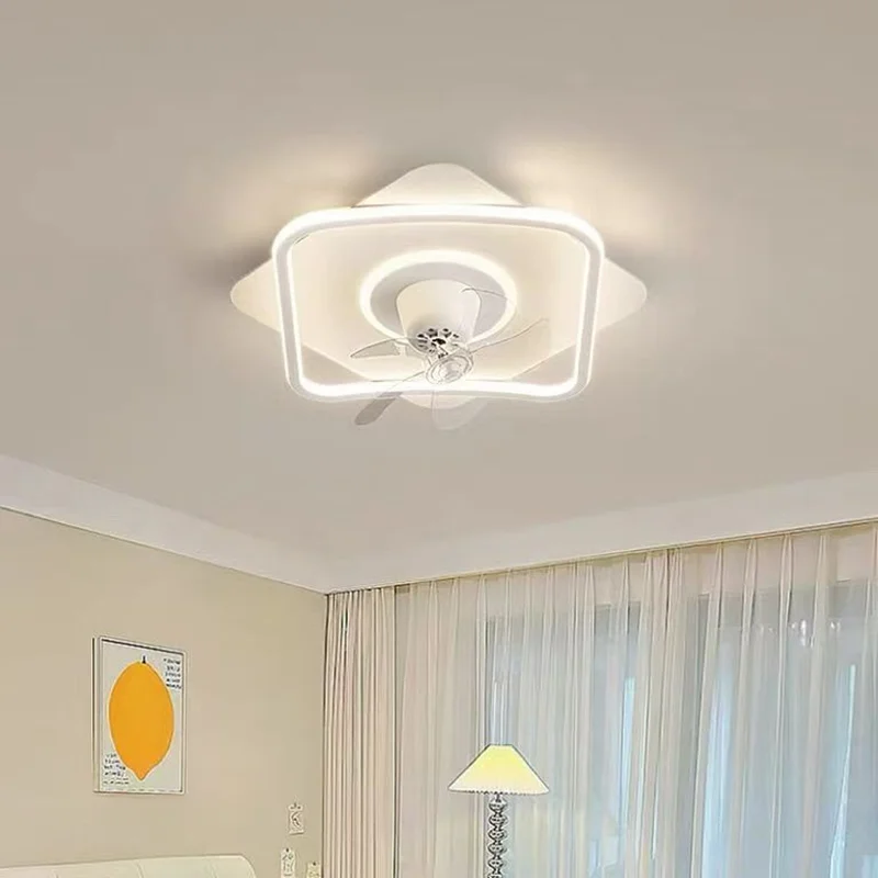 Modern Smart Ceiling Fan Nordic Bedroom LED Ceiling Fan With Light And Remote Control Dimmable Fan Light Living Room Decor
