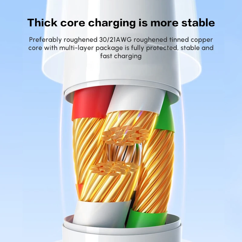 UGREEN USB-C إلى USB-C PD كابل مجدول من السيليكون للشحن السريع PD 60 وات كابل USB C