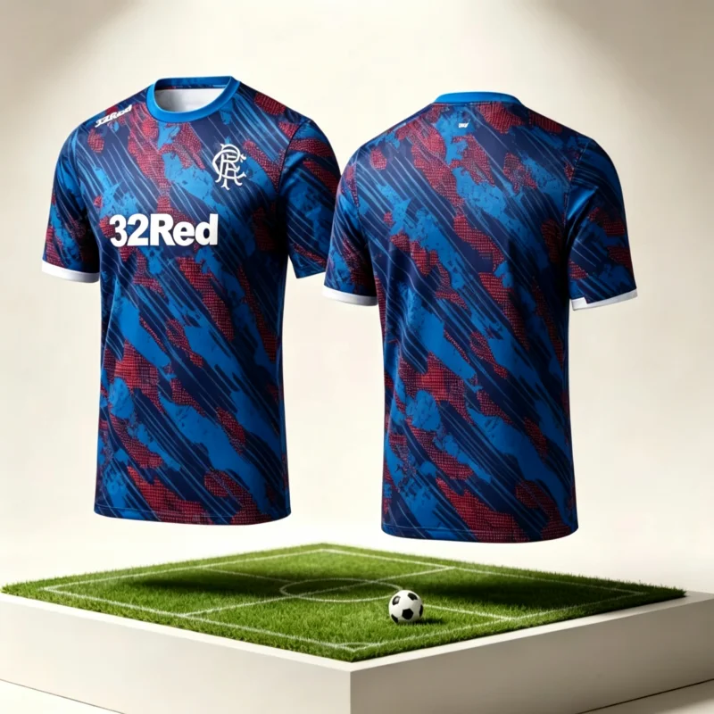 Glasgow Rangers Schottland 2026 Heißer Verkauf Rangers Fußballtrikot Sommer Herren Damen Sport T-Shirt Schnelltrocknend Familien- und Kinder-T-Shirts – Detail 4