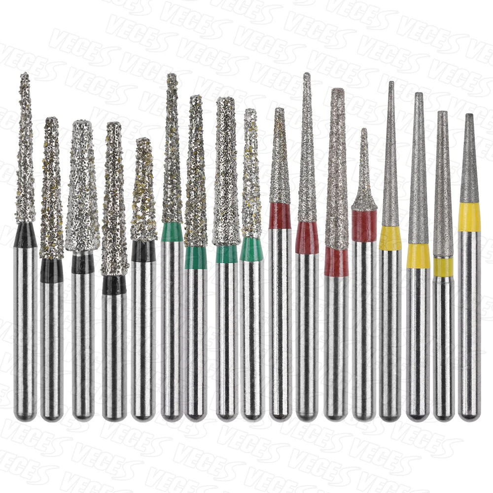 Broca de diamante dental, Handpieces de alta velocidade, Grit Burs para preparação de dentes, série TF, endodôntico, tipo TF, FG, 1,6mm