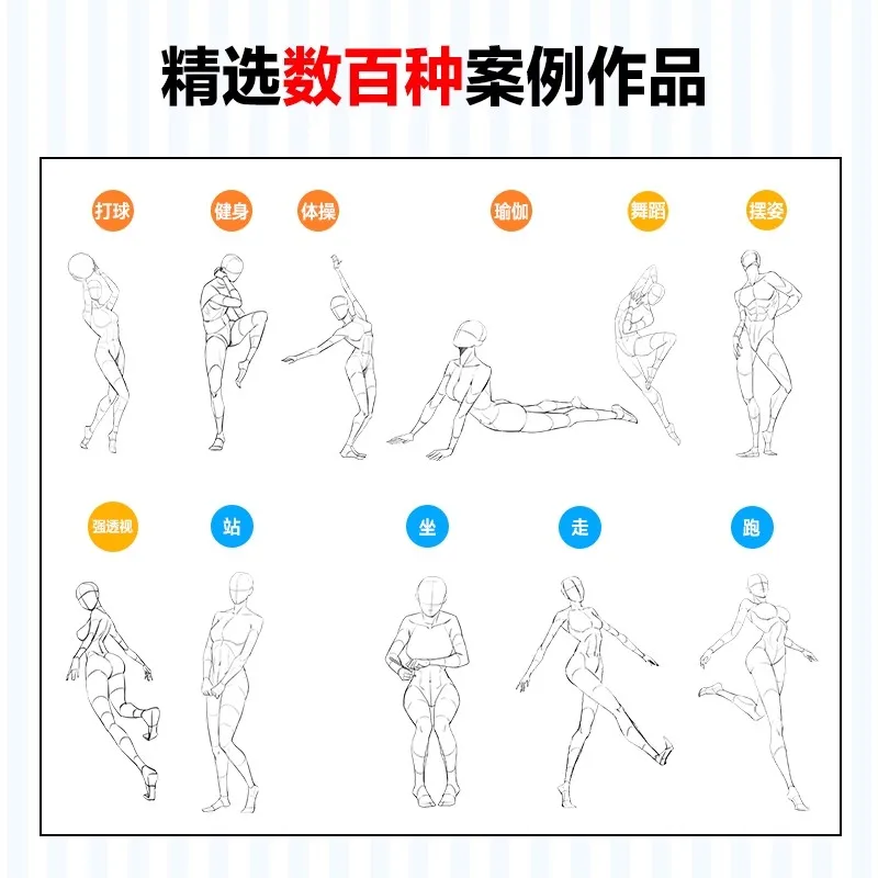 Game Anime Human Body Structure and Dynamic Example Training Manual Dynamic Synthesis Book