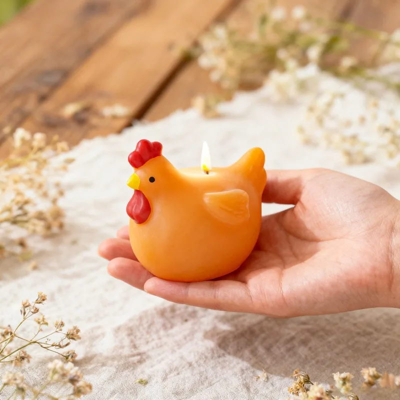 Immagine 3: Stampo in silicone 3D a forma di gallina e gallo a tema pasquale, realizzato in resina epossidica, utilizzabile per gioielli, ornamenti e portacandele per la casa