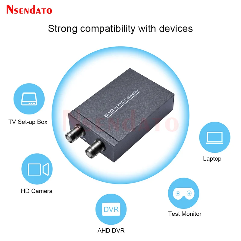 HDMI to AHD Converter Adapter Full HD 4K HDMI In to BNC AHD out Video Converter Adapter For PC Camera Monitor DVR TV Projector