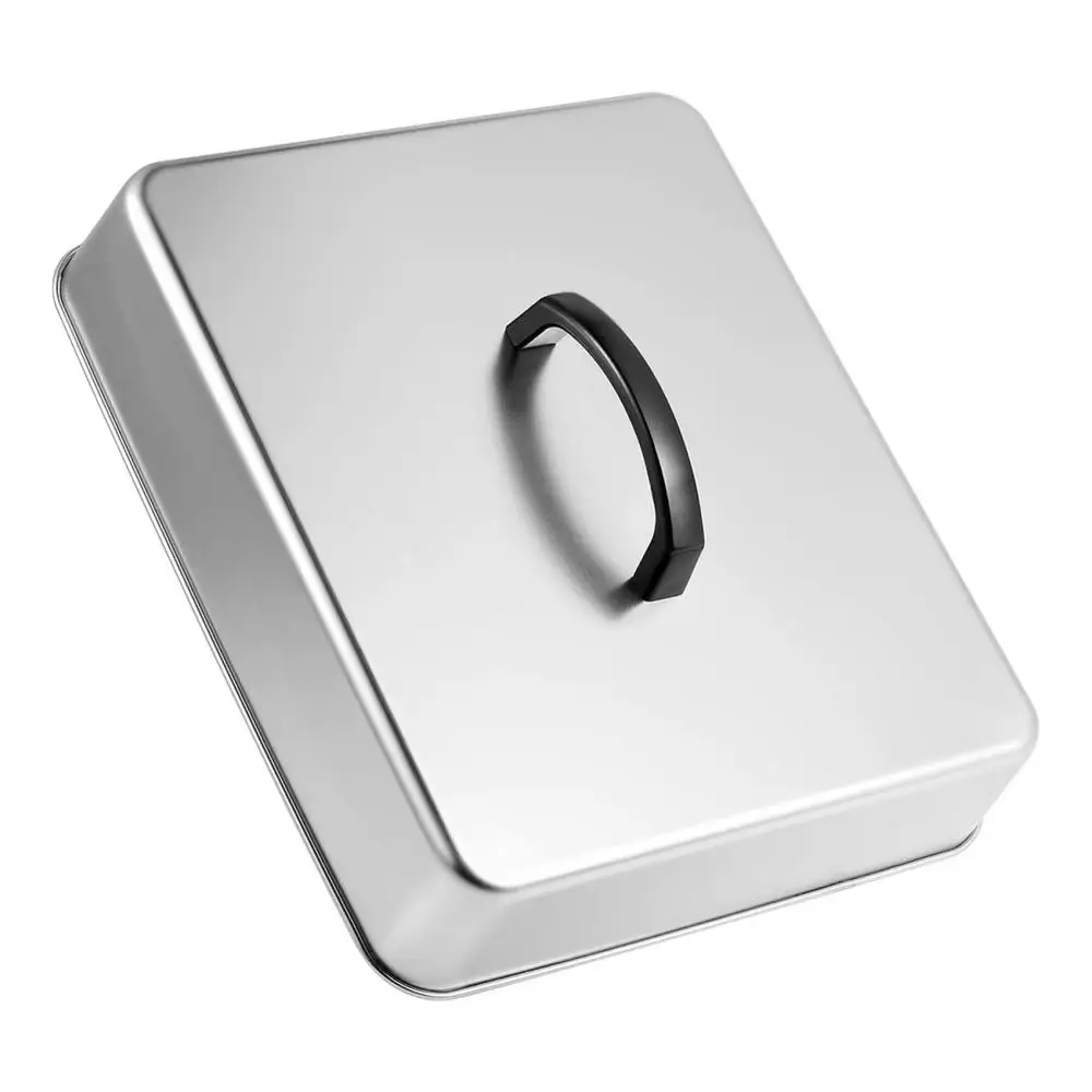Couvercles de poêle à frire en acier inoxydable, pour Barbecue, hamburgers, sandwichs, couvercles de casseroles à Steak, gril rectangulaire, couvercle à badigeonner, dôme de fusion du fromage