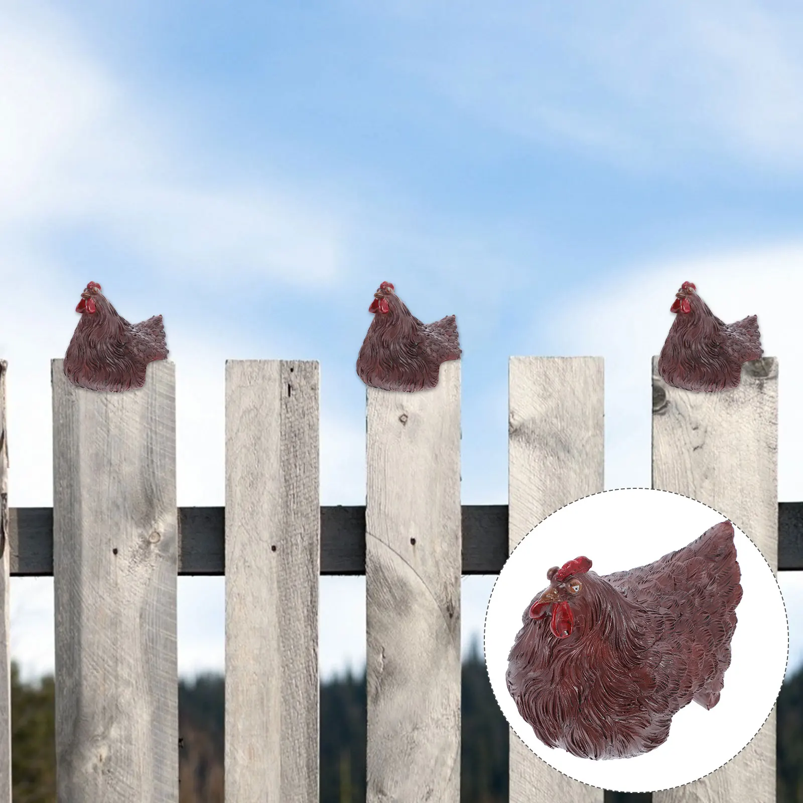 

1 шт., смоляный декор для моделирования курицы, натуральное дыхание, садовый пейзаж, украшение, яркий декор в виде курицы, декоративное украшение для двора