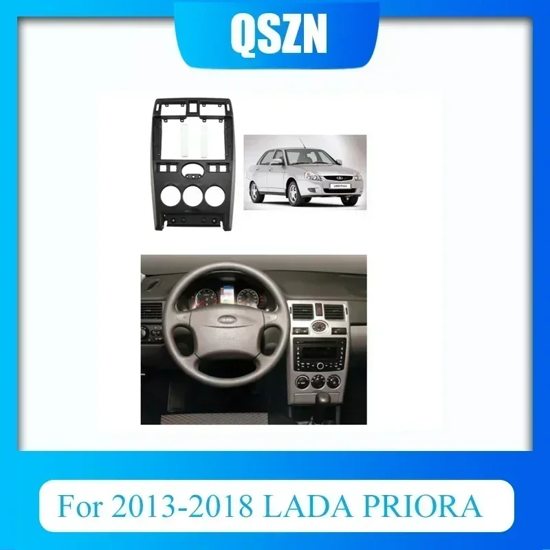 

2 Din 9 Inch Car Radio Installation DVD GPS Mp5 Plastic Fascia Panel Frame For 2013-2018 LADA PRIORA