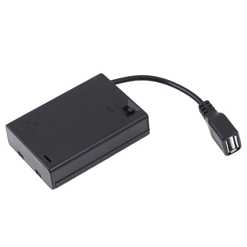 1pcs Safe And Durable 3*AA 65x45x15mm Battery Case With USB Port For Building Blocks LED Light Kit With Switch