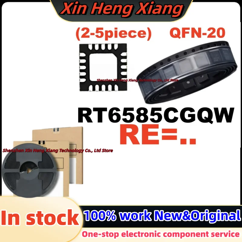(2-5Pcs)100%New RT6585C RT6585CGQW For Code : ( RE=6H RE=.. ) QFN-20