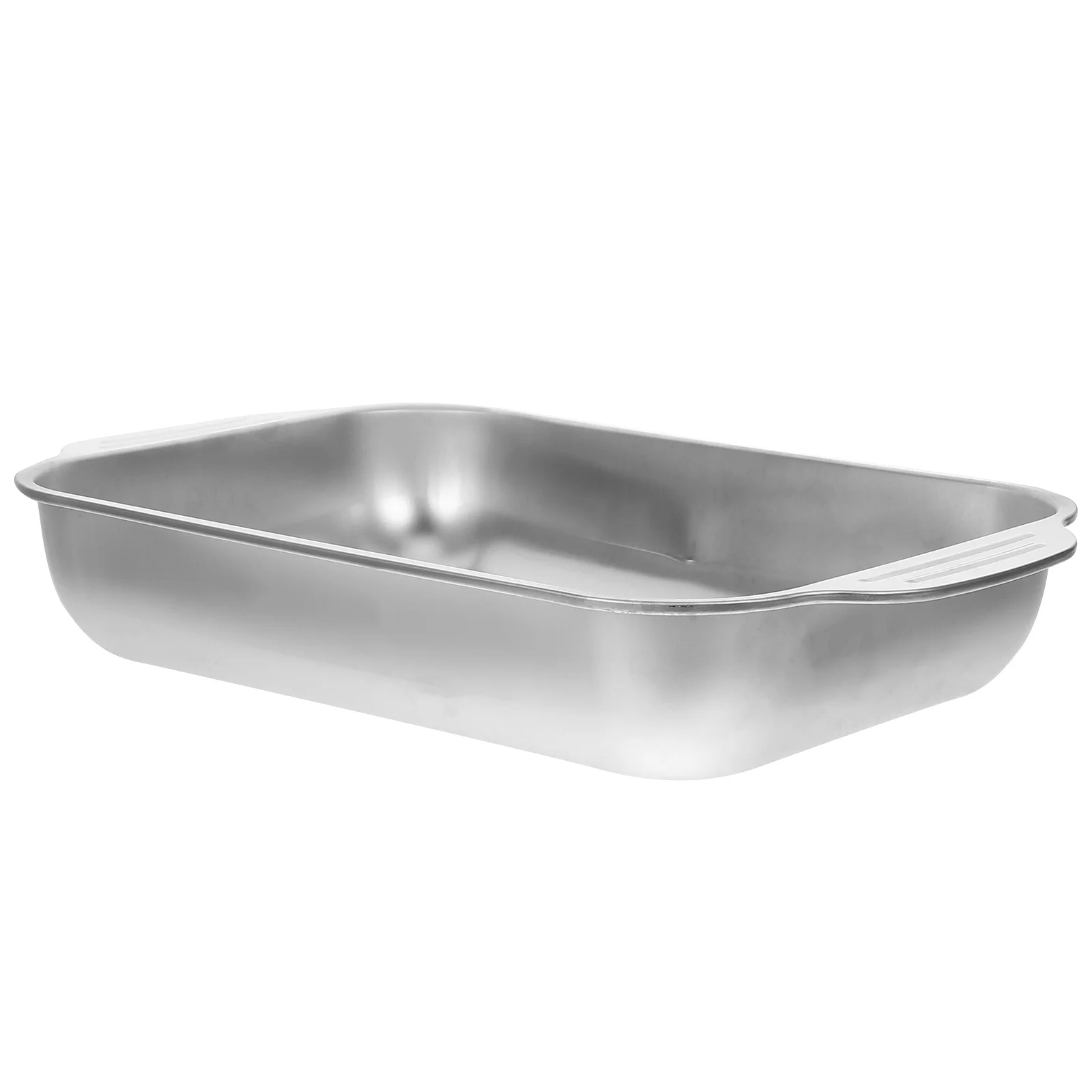 

Stainless Steel Rectangular Fish Baking Tray Deep Roasting Pan for Oven Bbq Grill Plate Broiler Cooking Serving Tray