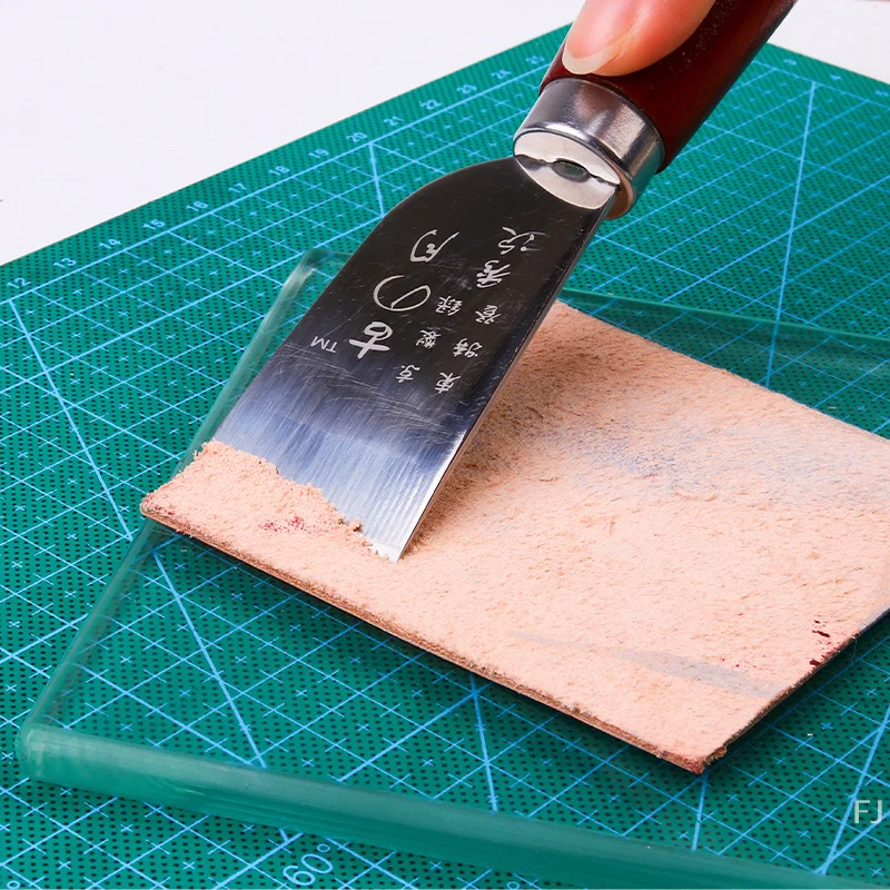 [YU] outils artisanaux de brunisseur de cuir trancheuse en verre trempé clair pour le polissage planche de polissage finition du cuir outil de gomme Tokonole