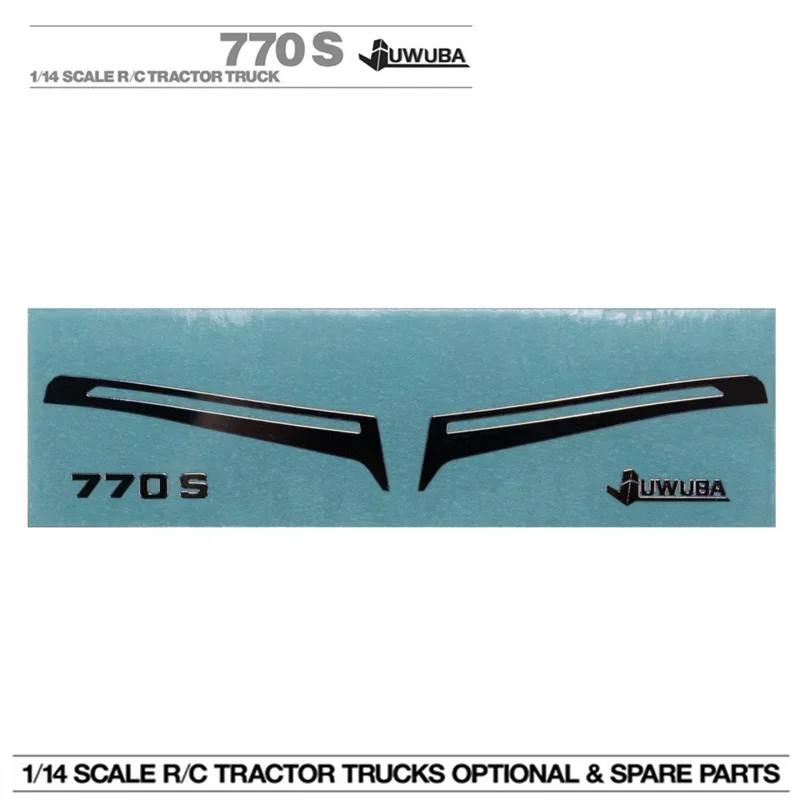 Metal Eyebrow Stickers for 1/14 Tamiya RC Truck for SCANIA 770S 6X4 56368 8X4 56371 Car Upgrade Accessories