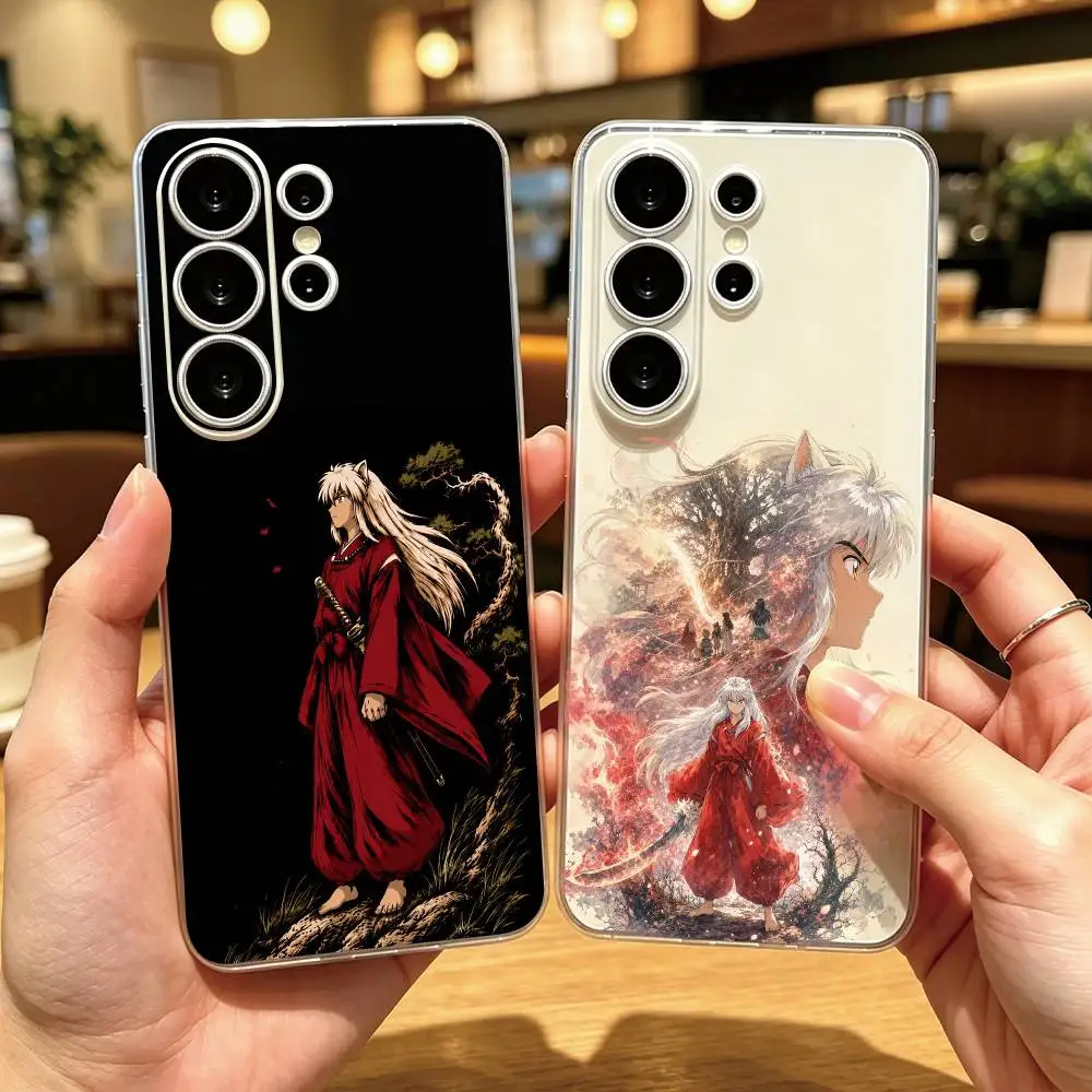 Anime Inuyasha  Phone Case For Samsung S25,S24,S21,S22,S23,S30,Ultra,S20,Plus,Fe Transparent Cover