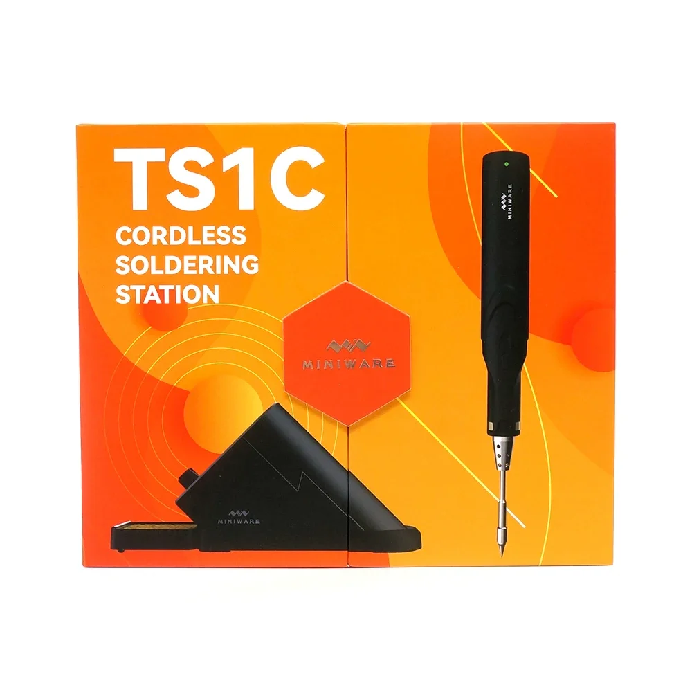 MINIWARE Cordless Soldering Station TS1C 45W Mini Digital Electric Soldering Iron Super Capacitor Powered Rework SMD Bluetooth