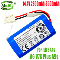 Original 14.8V 3500mah Lithium Battery For ILIFE A4 A4s V7 A6 V7s Plus Robot Vacuum Cleaner INR18650 M26-4S1P battery