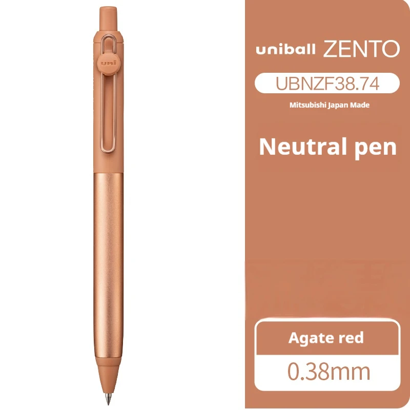 Japanischer Uni-Ball ZENTO Gel-Tintenstift, limitiertes Flussmodell, Metalldruck, ultraglattes Schreiben, 0,38/0,5 mm, Unterzeichnung für Studenten, Unternehmen