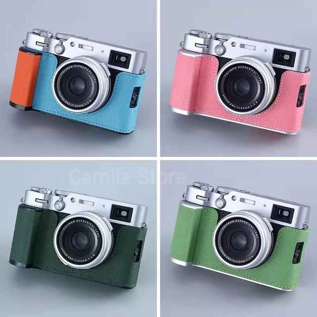 Niestandardowy aparat fotograficzny torba ze skóry bydlęcej futerał z prawdziwej skóry dla Fujifilm X100Vi uchwyt ochronny nowy kolor skóry rękaw