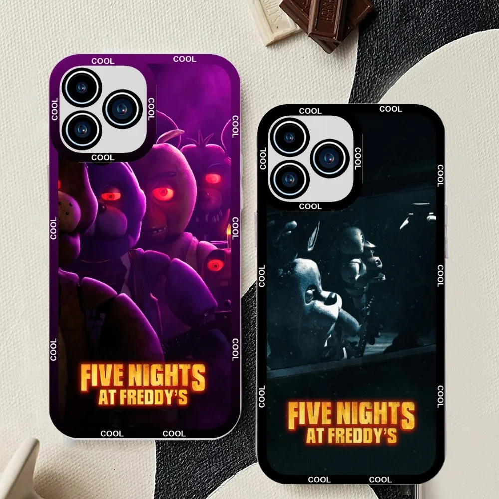 Hot Movie F-Five N-Nights at F-Freddy's Phone Case For iPhone 11 12 Mini 13 14 15Pro Max Transparent Shell