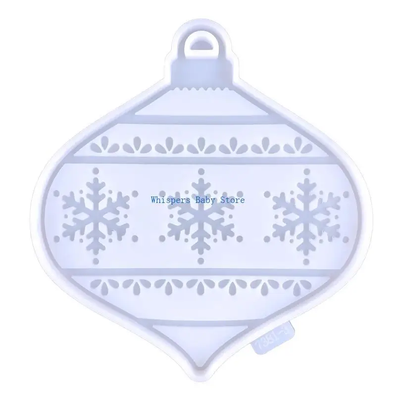 

U90E Shiny Silicone Round Christmas Tree Pendant Mold Epoxy Resin Decorations Mold DIY Keychain for Christmas Day Gift