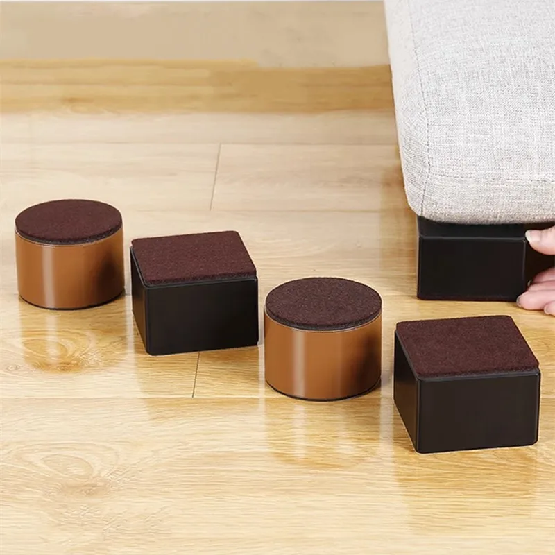 Almohadilla para mesa y silla de 500Kg, almohadilla para Base de aumento, patas de mesa, muebles resistentes al desgaste, armario de té, bloque de elevación de pies, 4 Uds.