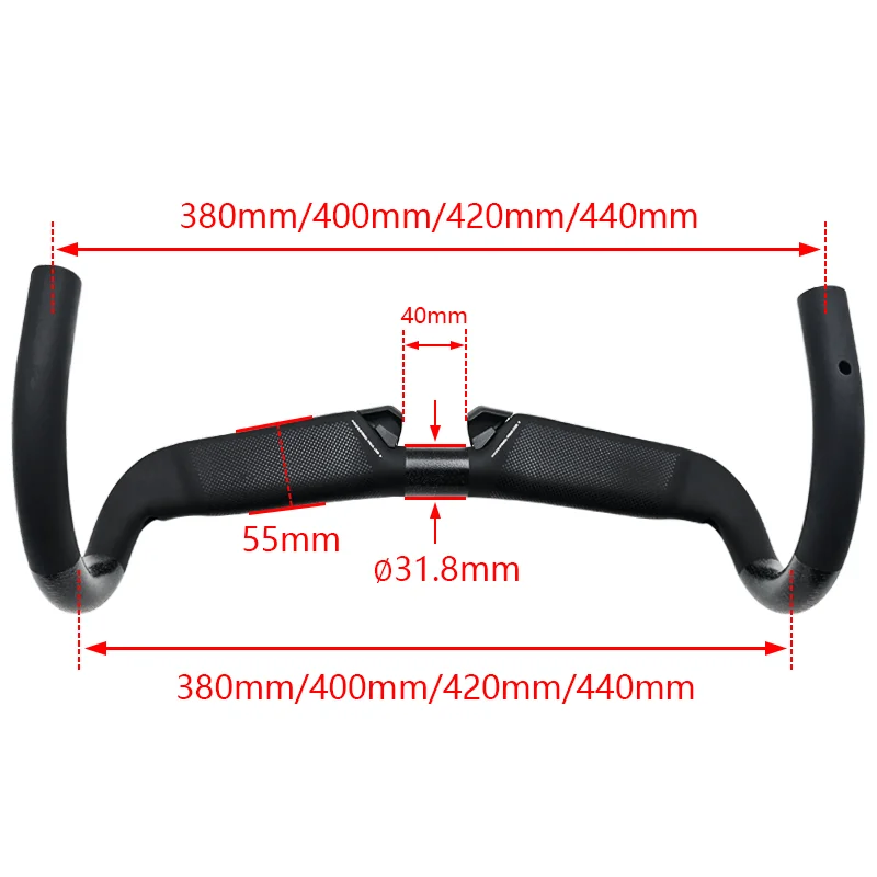 New 2nd Full Carbon Fiber Road Handlebars T800 Full Internal Routing for SL7/SL8 Integrated Aero Handlebar 31.8*380/400/420/440m