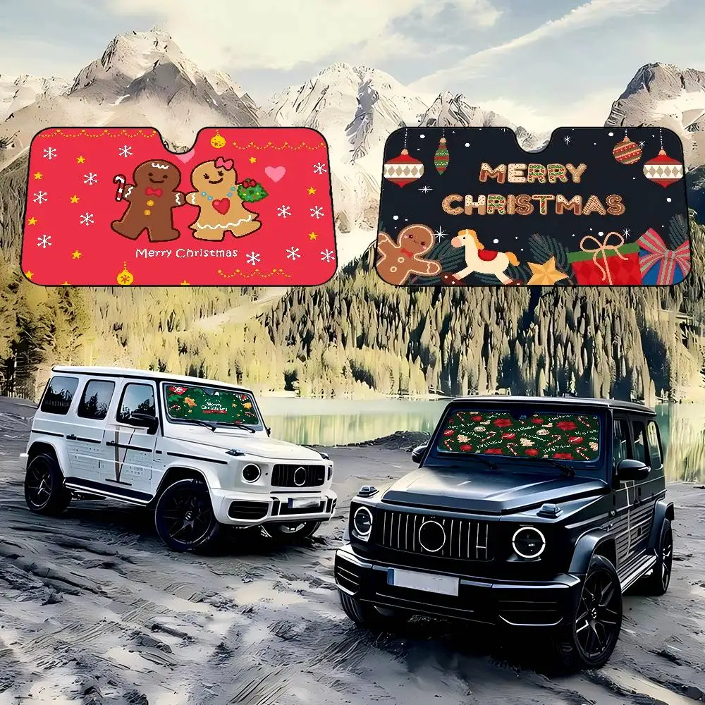 

Christmas Windshield Sun Shade For Car SUV Truck Front Window Sun Shade Accessory Visor Protector Shield Cover