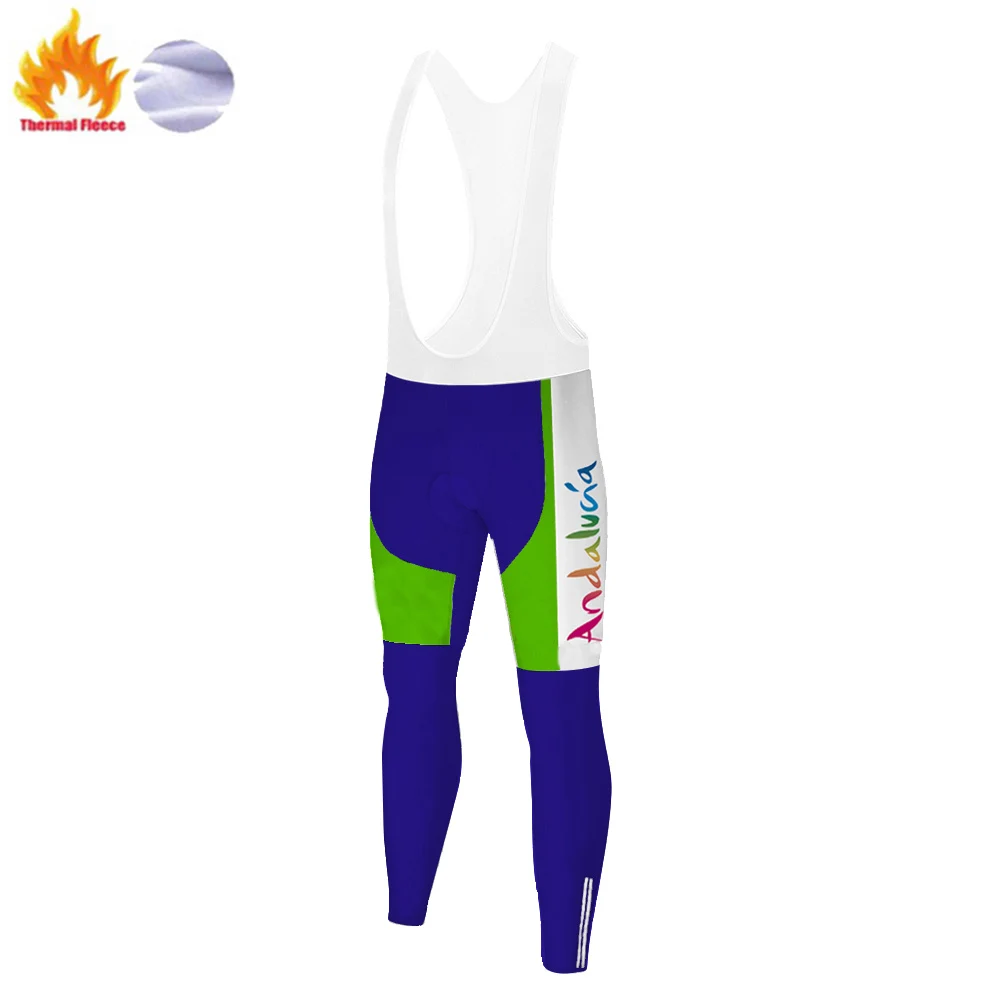 ANDALUCIA Winter Thermal Fleece mtb pants culotte ciclismo hombre invierno велоштаны зимние zimowe spodnie rowero