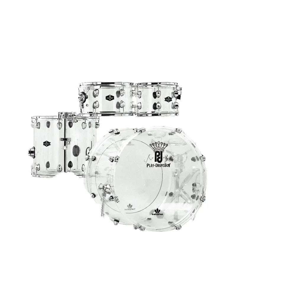 High-End Acrylic Series Transparent Hot-Selling Drum Kits High-Craftsmanship Musical Percussion Instruments