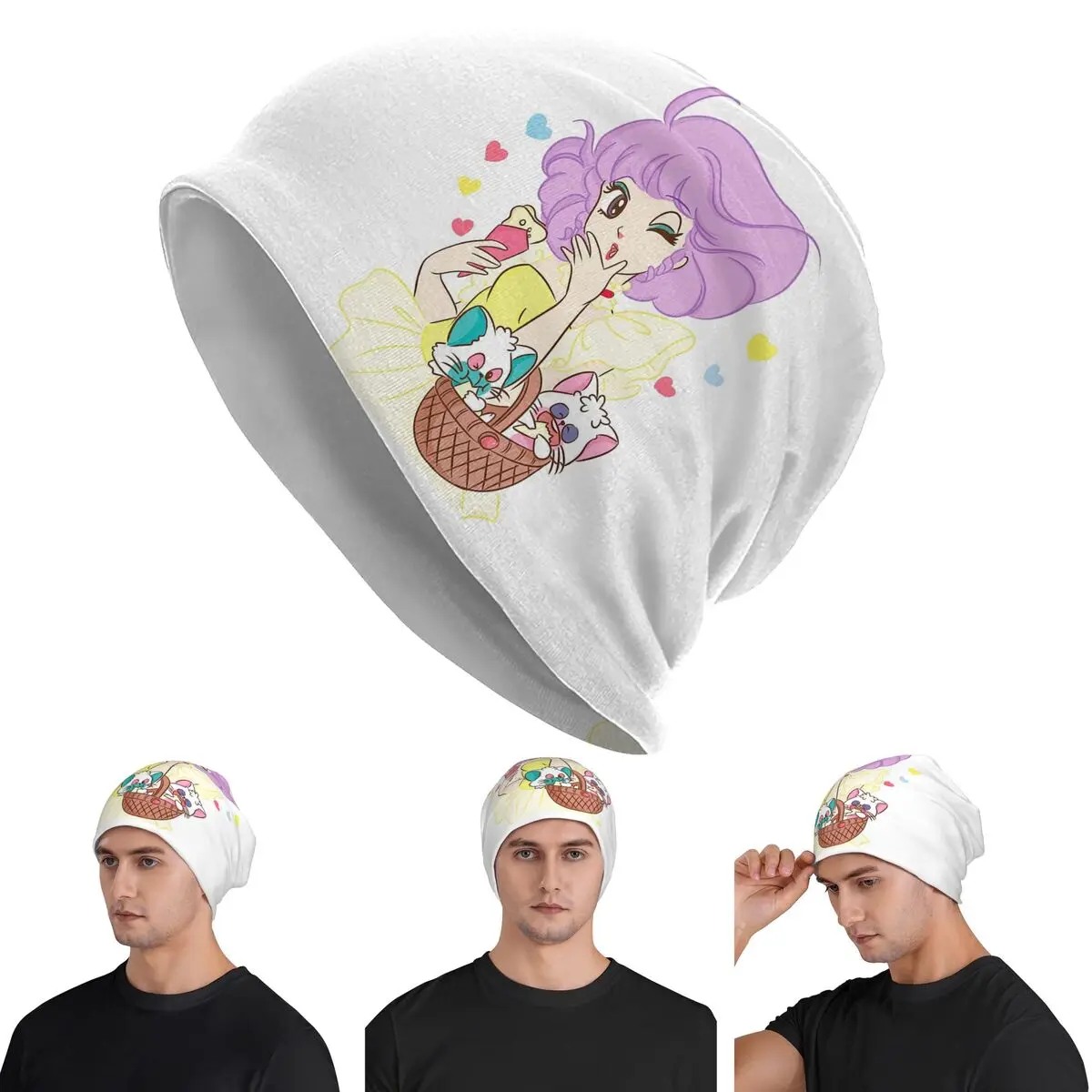 

Shojo Idol кремовые шапочки Mami Skullies, шапки, теплая осенне-зимняя уличная шапка, вязаные шапки для мужчин, женщин и взрослых