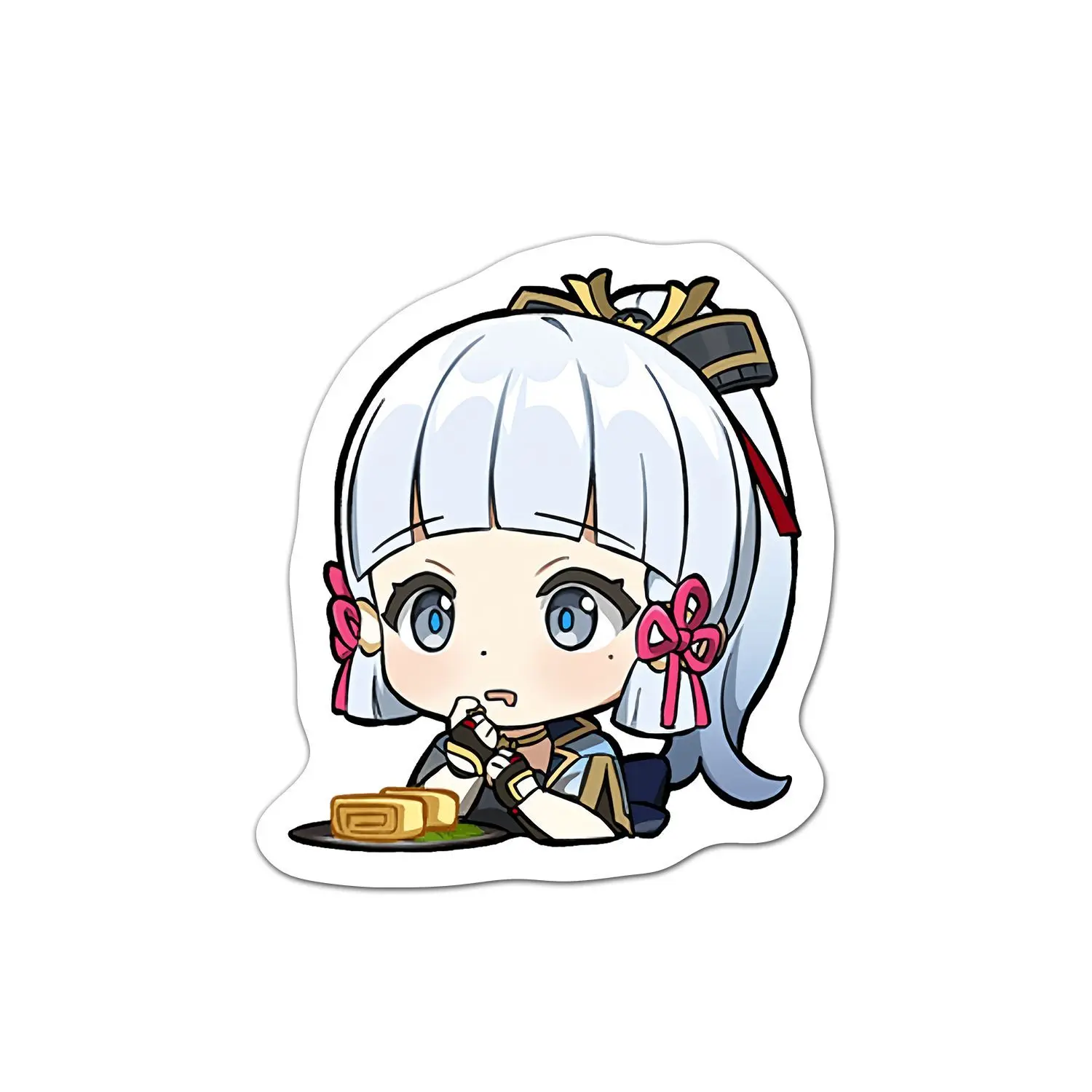 Kamisato Ayaka 60Pcs Genshin Impact Anime Student Stickers Decoration Laptop Phone Suitcase Notebook Label Stationery Sticker view 5