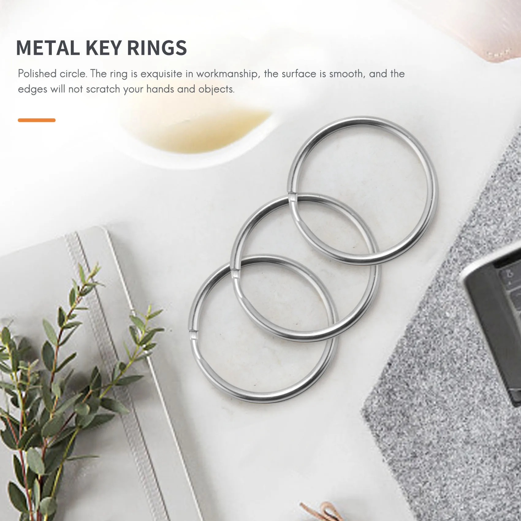 100 ชิ้น, 1 นิ้วพวงกุญแจเปิดพวงกุญแจโลหะพวงกุญแจแหวนแบนสําหรับรถบ้านพวงกุญแจ G