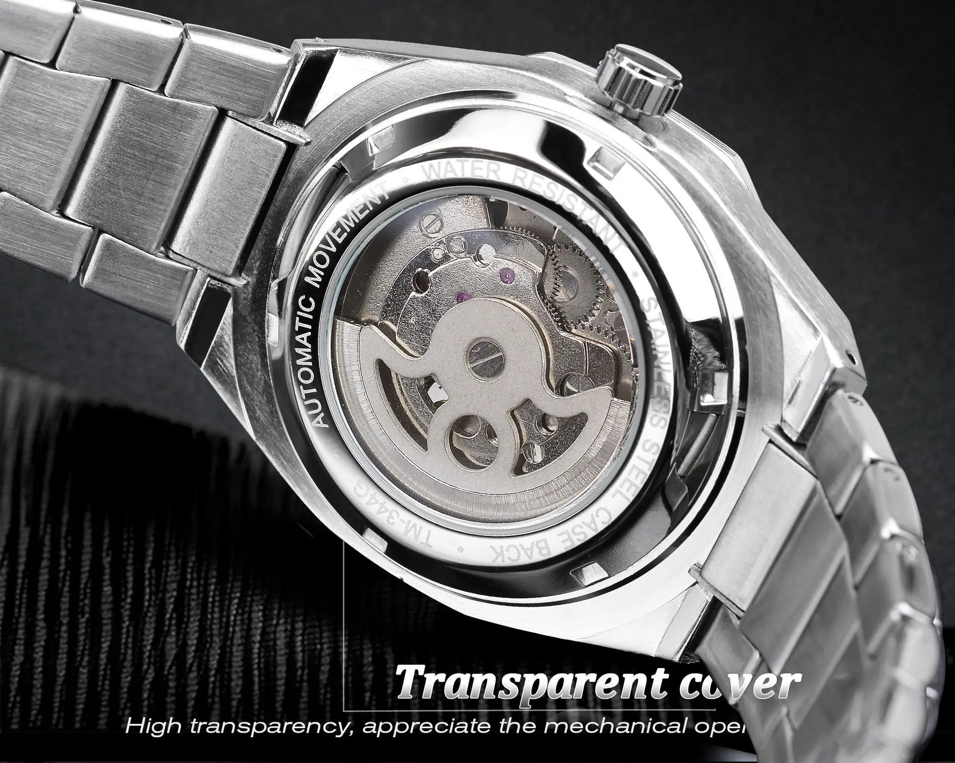 [Luxury Mechanical Watch] Charging-Free Automatic Winding Luxury Men's Mechanical Watch - Stainless Steel Round Dial, Hollow Design, 30m Waterproof, Alloy Strap - Perfect Gift