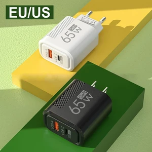 65W Gan USB -Ladegerät Schnellstyp C PD -Adapter -Telefonladegerät für iPhone Forsamsung Forxiaomi Huawei UE/USA Plug Wall Charger 8 Hauptverkaufswälder - №2