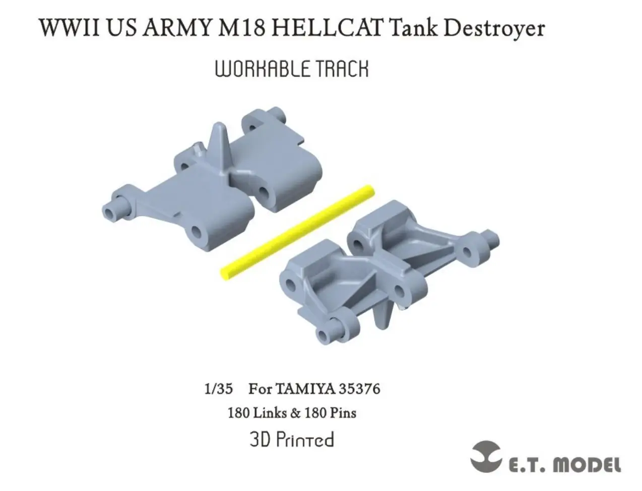 

ET MODEL P35-036 1/35 WWII US ARMY M18 HELLCAT Tank Destroyer Workable Track