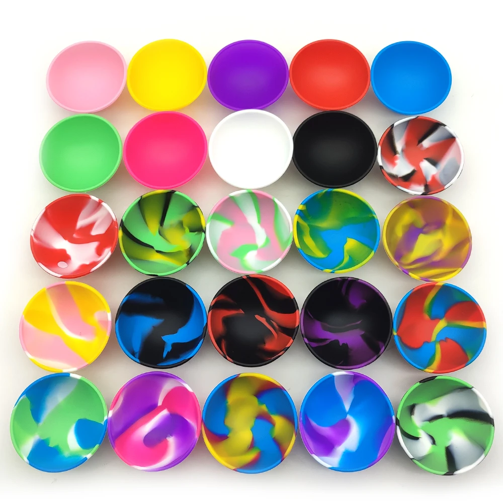 10Pcs Silicone Container Bowl 50/67/90mm Diameter Tobacco Herb Storage Box Smoking Accessories Home Jar Bowl For Smoke Gift