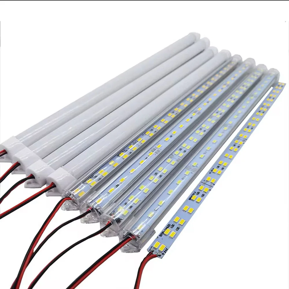 100pcs DC12 24V 4000K Max 15W 1500LM Bar Light 5730 SMD 33Cm LED Hard Rigid Strip Bar Light PC Cover for Car Cabinets wardrobes