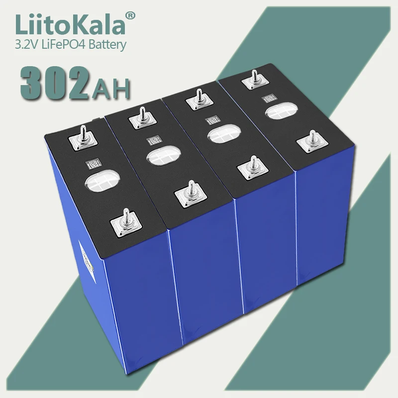 

4PCS LiitoKala 3.2V 302Ah LiFePO4 battery 4000 cycle for diy 12v 24v 36V 48V 310Ah Solar energy storage RV Solar Panel caravan