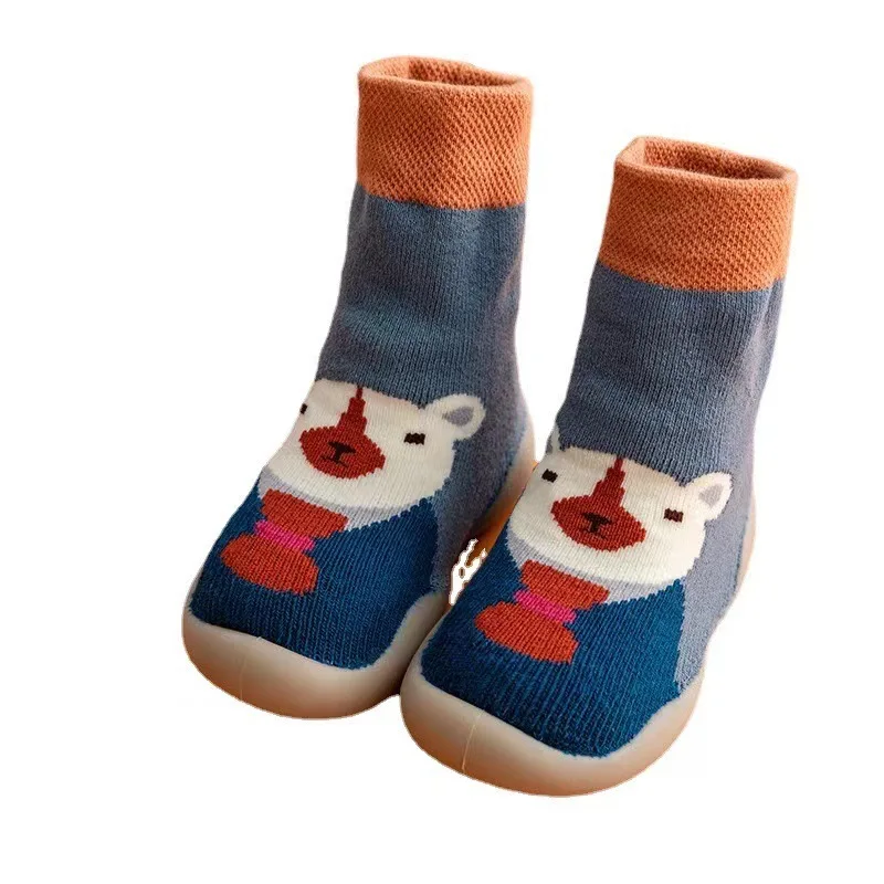 Baby spring new socks, shoes, floor socks, indoor home toddler soft-soled thick terry toddler shoes